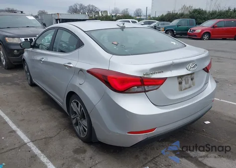 2014 Hyundai Elantra Limited z USA, uszkodzony, nr VIN KMHDH4AE3EU090428
